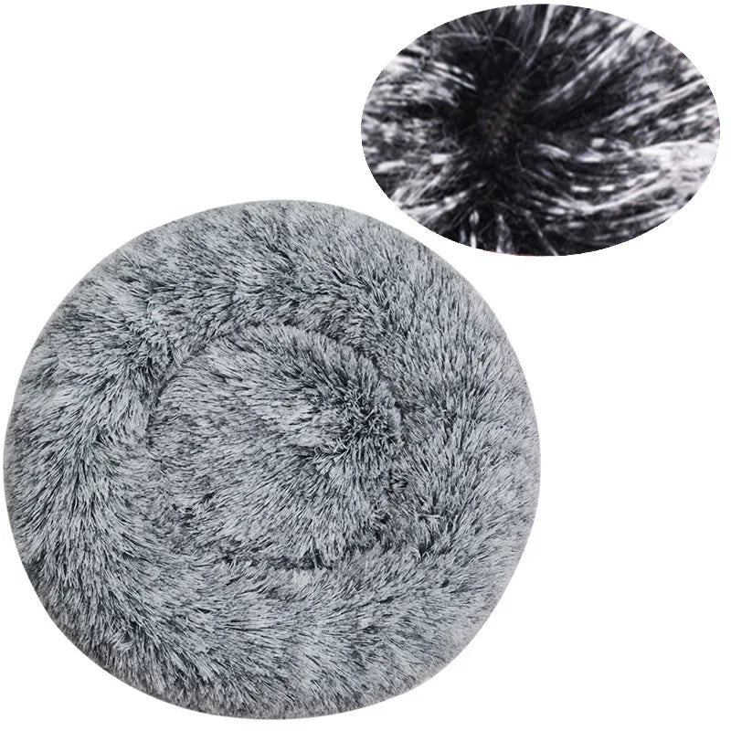 Round Pet Bed for Large,Medium and Small Dogs House Bed Soft Cats Bed Long Plush Dog House for Dogs House Winter Warm Sleeping