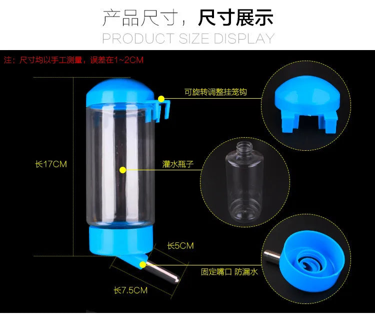 Pet Water Dispenser Pet Puppy Water Dispenser 400ML Pet Supplies Drinking Utensils Hamster Drinking Pot