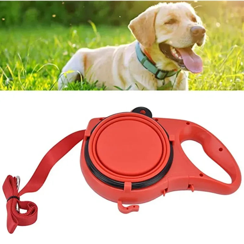 Pet supplies comes with a water bottle pet leash dog walking rope three in one portable pet leash