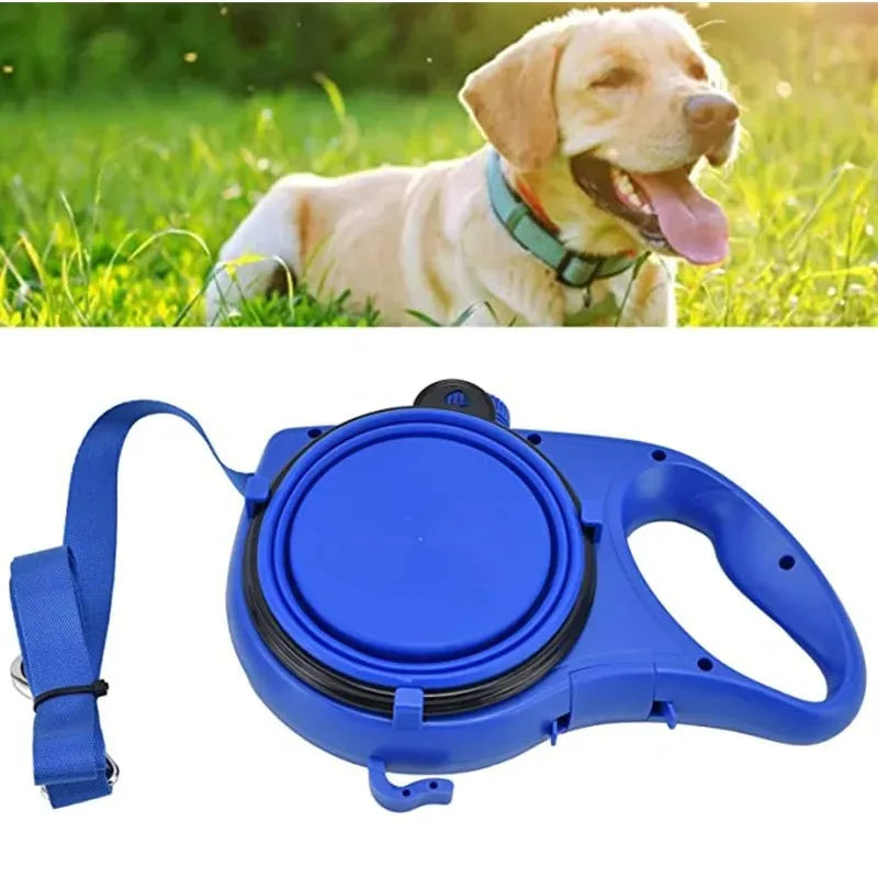 Pet supplies comes with a water bottle pet leash dog walking rope three in one portable pet leash
