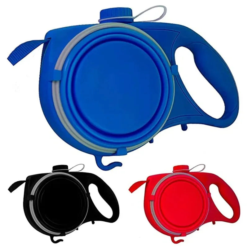 Pet supplies comes with a water bottle pet leash dog walking rope three in one portable pet leash