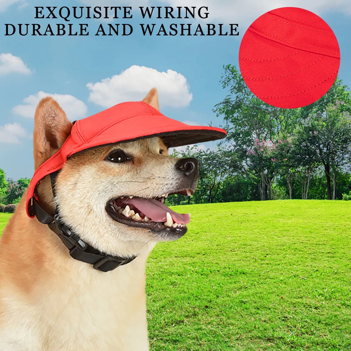 2025 Pet Outdoor Supplies Large And Small Dogs And Cats Sunshade Dew Ears Puppy Ducks Tongue Comfortable Baseball Cap Headwear
