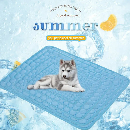 Summer Dog Mats Breathable Non-slip Pet Dogs House Beds Polyester Cooling Dog Mattress Washable Dog Accessories Soft Bed Pad